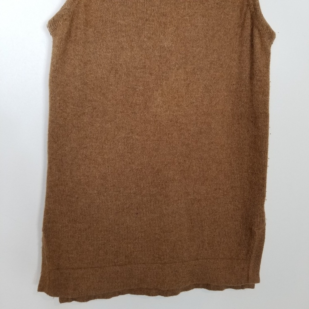 J.Crew Turtleneck Sweater-tank Sz XS Brown Women Cotton Wool Classic - Picture 4 of 9